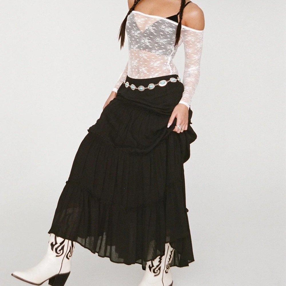 Princess Polly Miriah Maxi Skirt Black